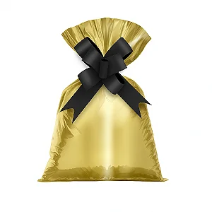 Saco Para Presente Liso Ouro 45x60 | 50 Unidades