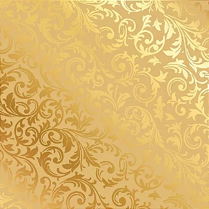 Saco para Presente Metal Arabesco Ouro 35X54CM - 50 Unidades