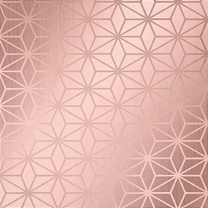 Saco para Presente Metal Star Rose Gold 35X54CM - 50 Unidades