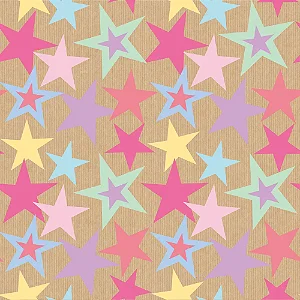 Saco para Presente Perol Estrelar Colorido 35X54CM - 50 Unidades