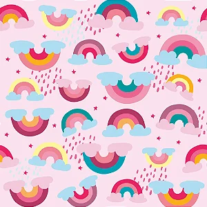 Saco para Presente Perol Rainbow Colorido 30X44CM - 50 Unidades