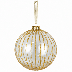 Bolas Natalinas Transparentes com Dourado