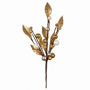 Haste Natalina Dourada com Glitter – 46 cm