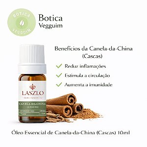 Óleo Essencial Canela-da-China Cascas GT 10 ml