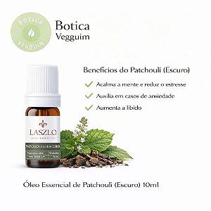 Óleo Essencial de Patchouli Puro GT Indonesia 10ML