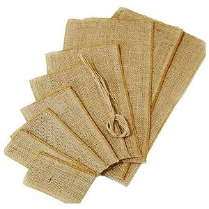 Saco de Juta Cru 15x20 - 10 unidades