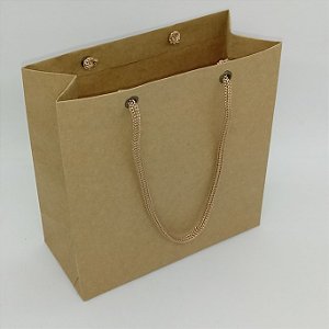 Sacola de Papel Kraft 31.5x10x42cm - 12 unidades