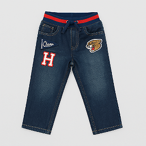 Calça Jeans com Patches (18 meses)