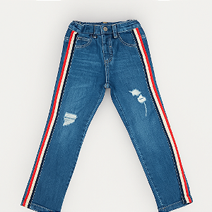 Calça Jeans Paola Bimbi com Listras Laterais (3 anos)