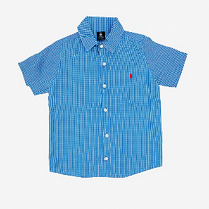Camisa Xadrez Azul Onda Marinha (10 anos)