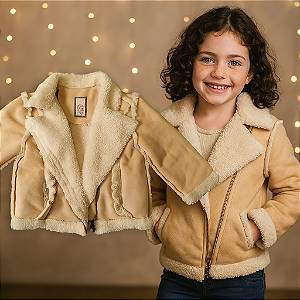 Casaco em Suede Forrado Palomino