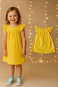 Vestido Amarelo de Lese Açucena