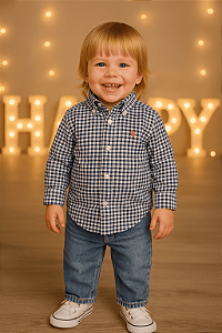 Camisa Bebê Carter's Quadriculada
