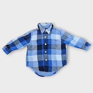 Camisa Gap Xadrez Azul
