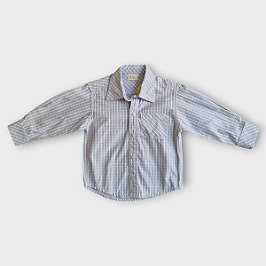 Camisa Quadriculada Azul Paola Bimbi
