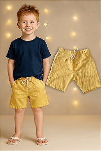 Bermuda Amarela Listrada Luc.boo (6 anos)