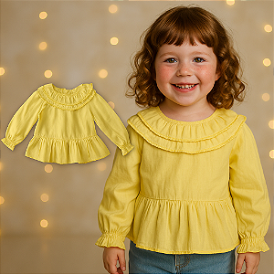 Blusa Amarela Um mais Um (3 anos)