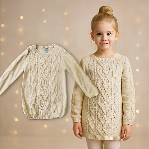 Blusa Tricot Off White Baby Gap (5 anos)