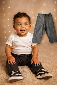 Calça Bebê Azul Escuro Lazy (Tamanho G)
