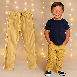 Calça Bege em Sarja Dame Dos (4 anos)