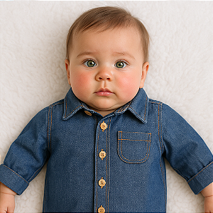 Camisa Bebê Azul Marinho Touché (3 meses)