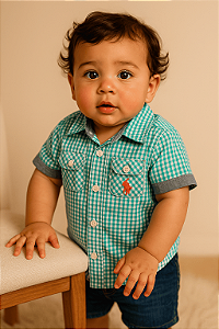 Camisa Bebê U.S. Polo Assn (6 a 9 meses)