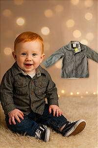 Camisa Cinza Paola Bimbi (tamanho G)