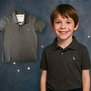 Camisa Polo Preta Reserva Mini (12 anos)