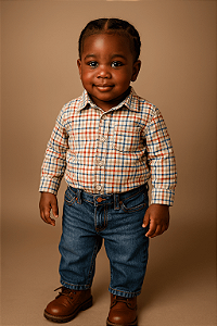 Camisa Xadrez Azul e Vermelho Carter's (24 meses)