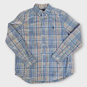 Camisa Xadrez Azul Ralph Lauren (14 a 16 anos)
