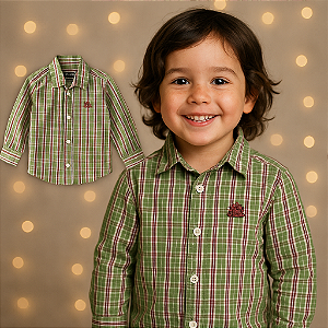 Camisa Xadrez Polo Team (2 anos)