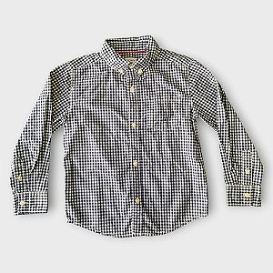 Camisa Xadrez Preto e Branco Carter's (4 anos)