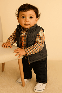 Colete Azul Marinho Carter's (9 meses)