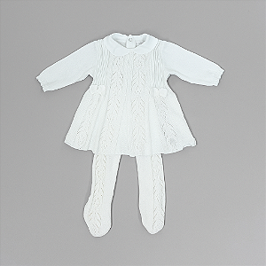 Conjunto Vestido e Meia Calça Noruega Baby (3 meses)