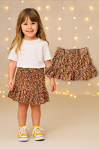 Saia Floral em Veludo Cotelê OshKosh (3 anos)