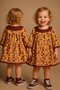 Vestido em Malha Estampada Green (12 a 18 meses)