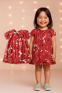 Vestido Floral Vermelho Green (36 meses)