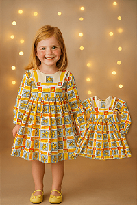 Vestido Flores e Sol P.I Kids (4 anos)