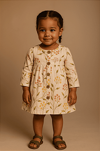 Vestido Flores Meia Estação Green (18 a 24 meses)