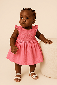 Vestido Janie And Jack Rosa (6 a 12 meses)