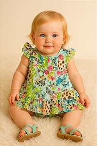 Vestido Estampado Um Mais Um (Tamanho M)