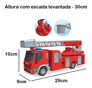 Kit com 3 Caminhões Bombeiro Guincho Escavadeira Brinquedo