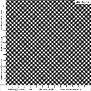 Tecido Tricoline Xadrez Preto com Branco - Peripan - 50 x 150 cm -  Artesanalle Tecidos