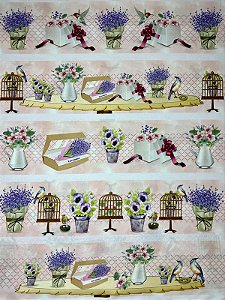 BR148 Barrado Coleção Floricultura com Lavanda