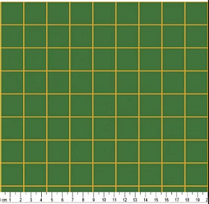 TECIDO TRICOLINE ESTAMPA XADREZ VERDE MINHAS ARTES -  londrimaiscosturacriativa