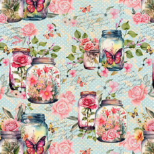 TC020 Tricoline Digital Flores no Pote (MC)
