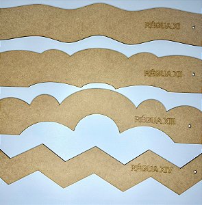 Kit Régua MDF para Barrado 3 (11, 12, 13 e 14)
