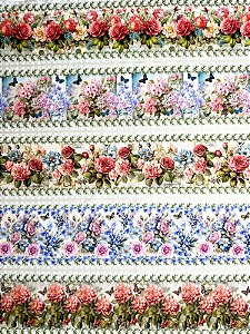 BR244 Barrado Floral Com Borboletas