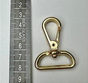 132 - Mosquetão - 30 mm Ouro - 6 unidades