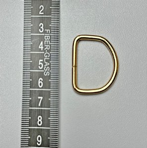 109 - Meia Argola - 25 mm Ouro - 6 unidades